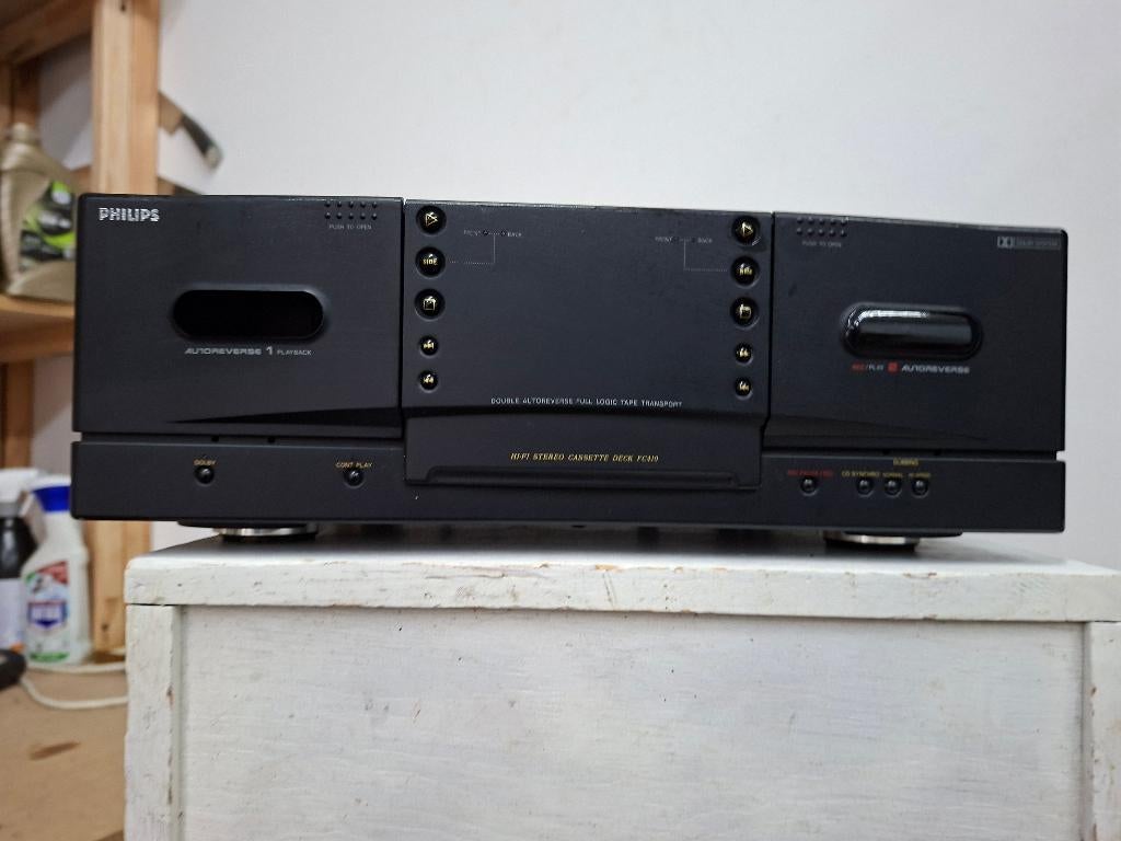 vintage uitgebreide dubbele cassettedeck hifi stereo, Ophalen of Verzenden, Kenwood, Auto-reverse