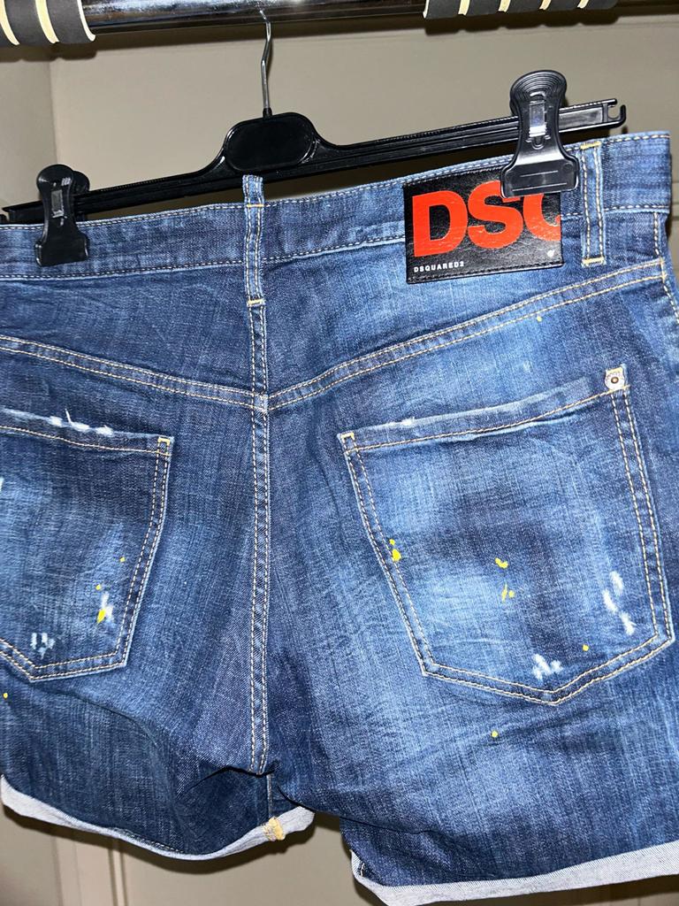 DSquared korte spijkerbroek - Maat M - Zo goed als nieuw, Ophalen of Verzenden, Zo goed als nieuw, Blauw, Overige jeansmaten