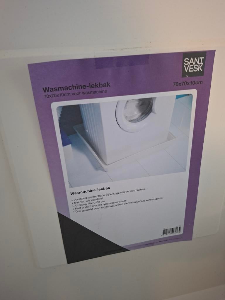 Nieuwe wasmachine lekbak 70x70x10cm - Ongebruikt, Witgoed en Apparatuur, Ophalen, Minder dan 1200 toeren, Minder dan 85 cm, Minder dan 4 kg