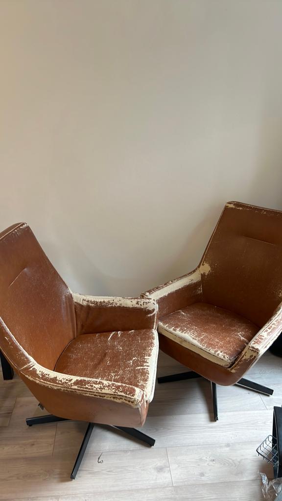 Vintage Lounge chairs, Huis en Inrichting, Stoelen, Ophalen, Eén