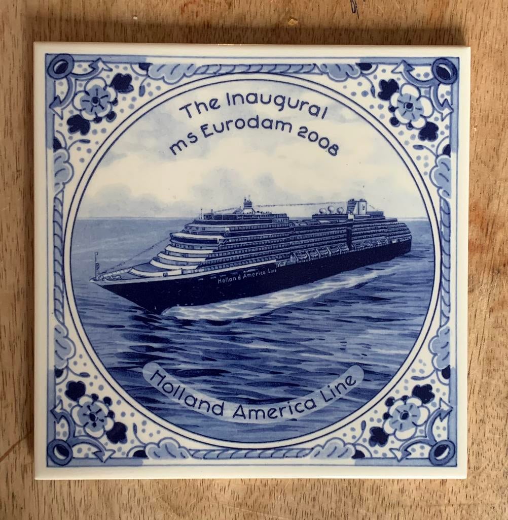 Holland America Line: The Inaugural (Ms. Eurodam 2008) Tegel, Verzamelen, Ophalen of Verzenden