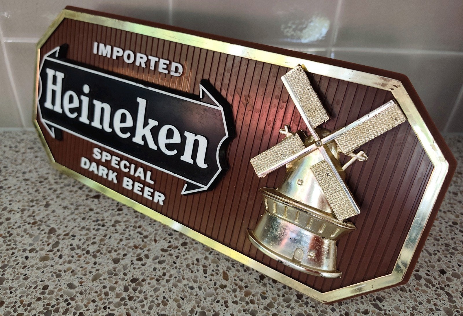 Heineken Special Dark Beer reclamebord, Ophalen of Verzenden, Gebruikt, Reclamebord, Plaat of Schild, Heineken