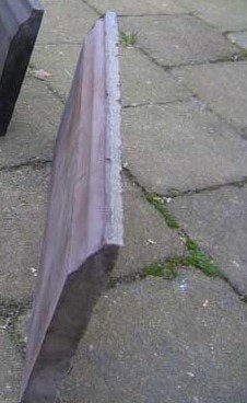 7,20m Originele antieke plinten 24 stuks roodbruin 30cmx14cm, Ophalen