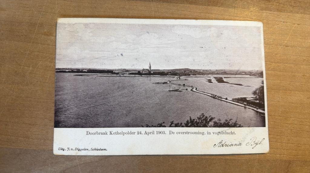 Doorbraak Kethelpolder 24. april 1903, Ophalen of Verzenden, Voor 1920, Zuid-Holland