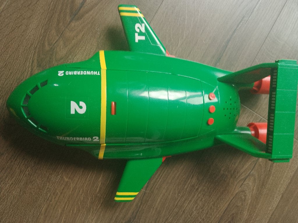 Thunderbirds Thunderbird 2 en 4, Verzamelen, Ophalen of Verzenden, Gebruikt, Tv, Beeldje, Replica of Model