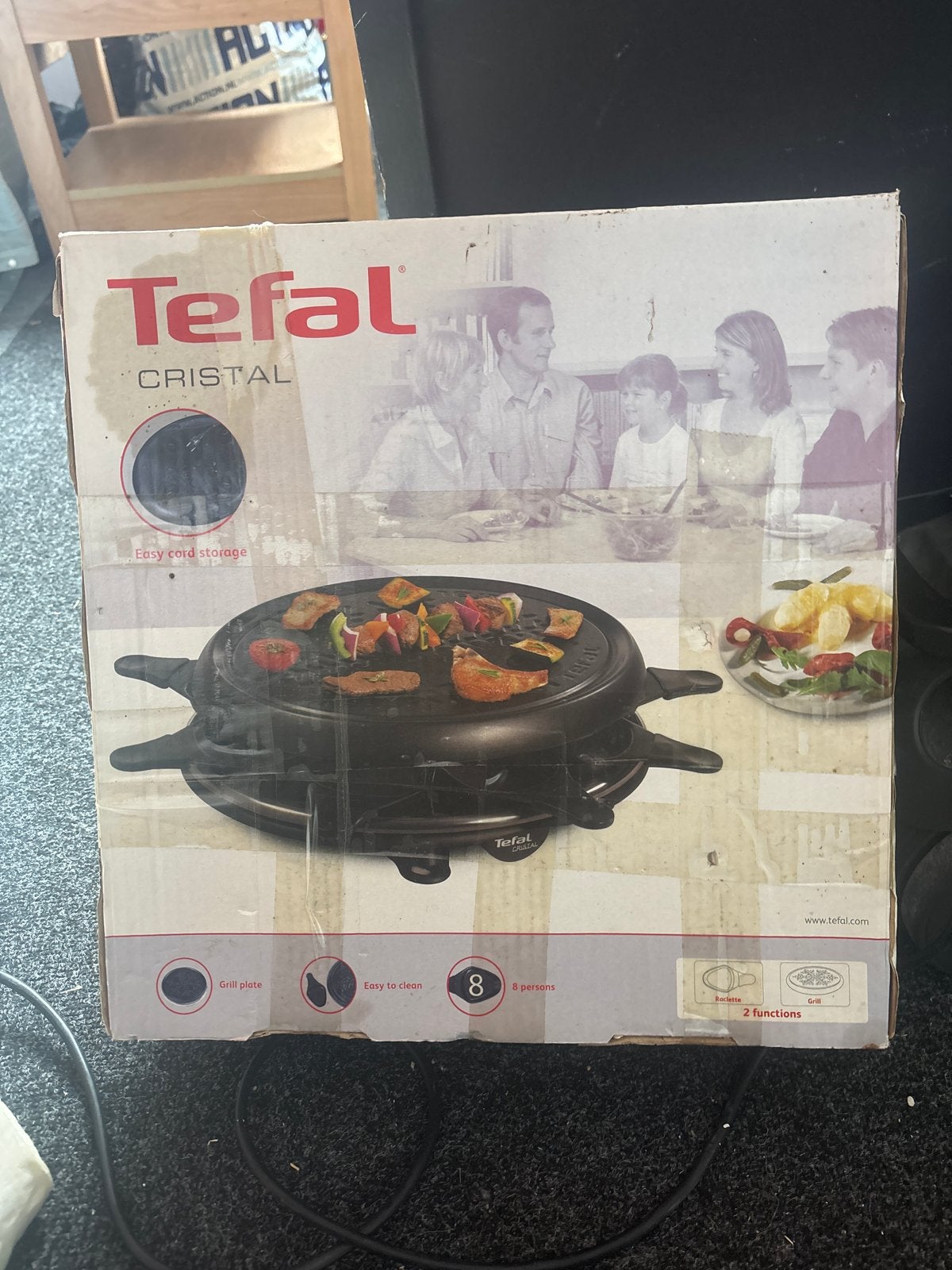 Tefal Cristal Gourmetstel - 8 personen, Witgoed en Apparatuur, Gourmetstellen, Ophalen of Verzenden, Zo goed als nieuw, 8 personen of meer