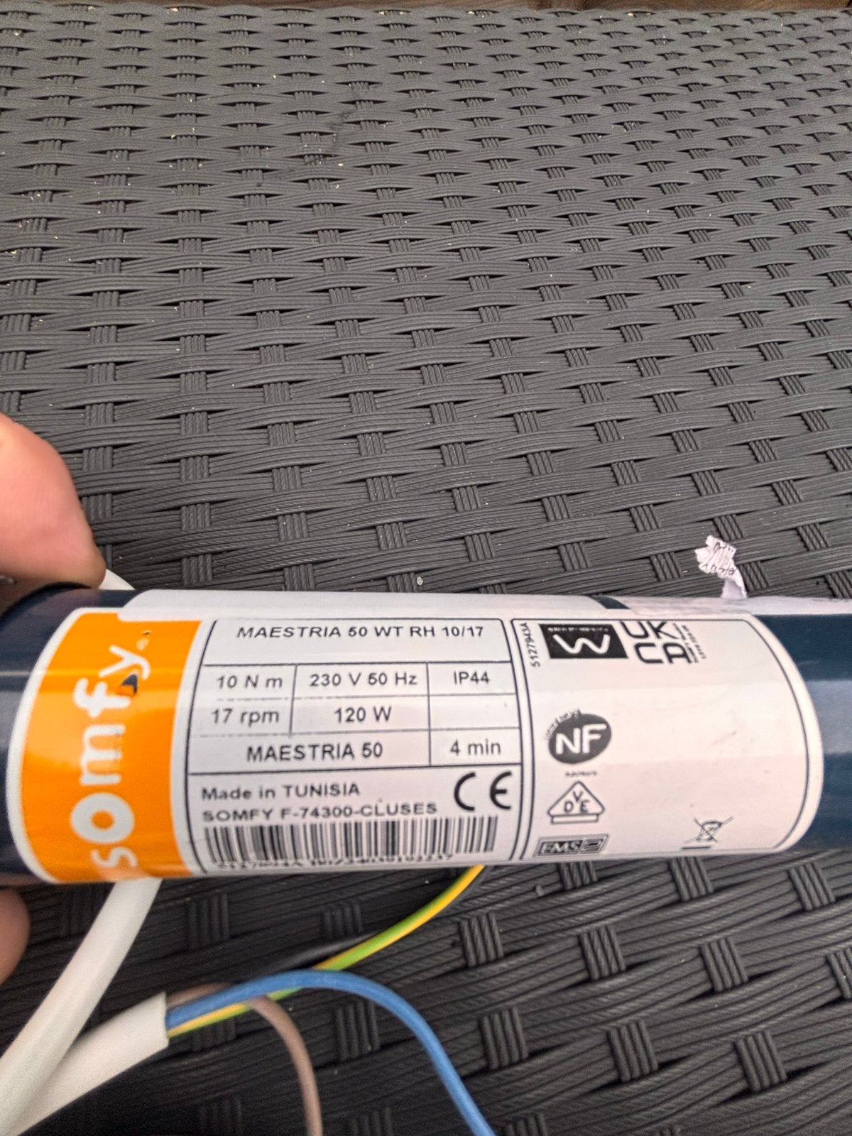 Somfy Maestria 50 WT buismotor voor rolluik/zonwering - Nieu, Ophalen of Verzenden, Nieuw, Screen, Elektrisch