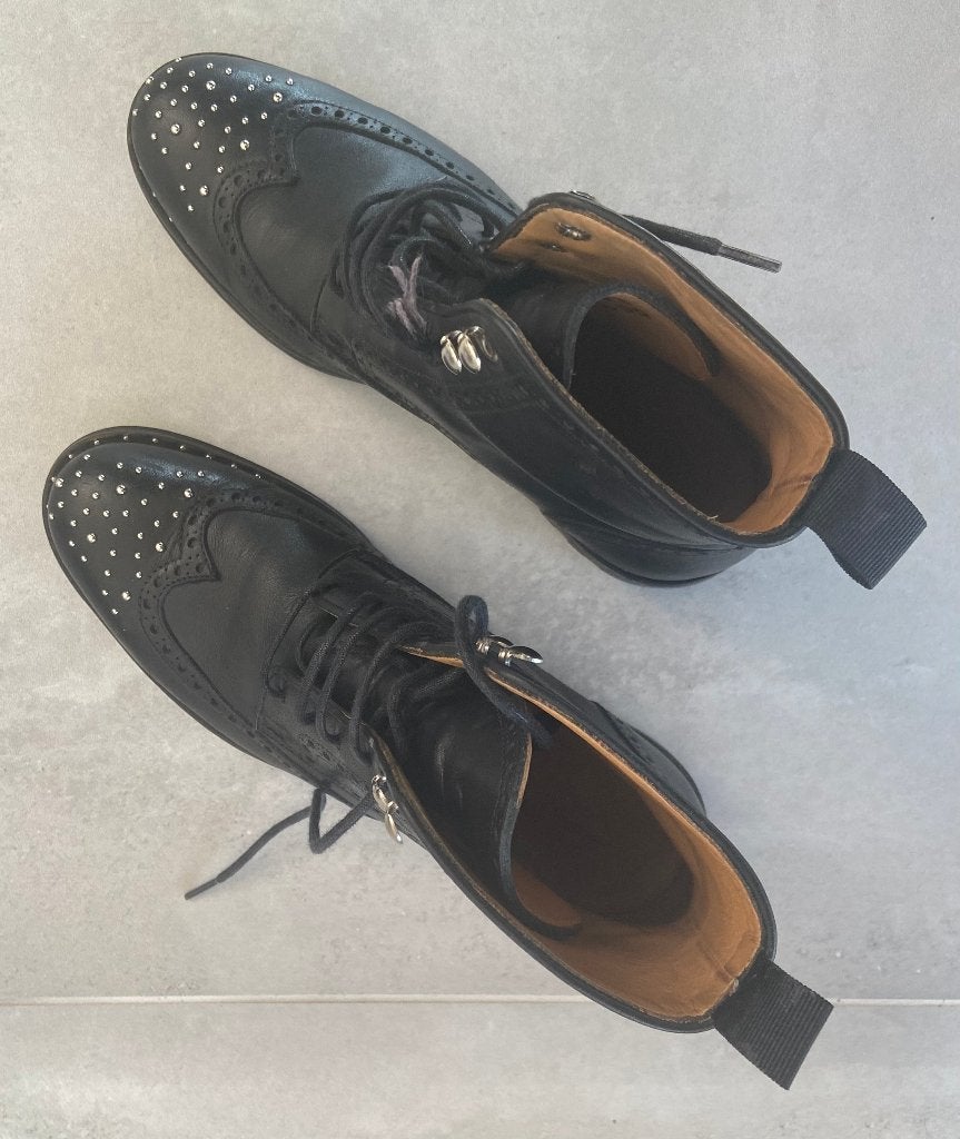 dames schoenen, maat 37, Gino Bianchi, met veters, Zwart, Lage of Enkellaarzen, Ophalen of Verzenden, Zo goed als nieuw