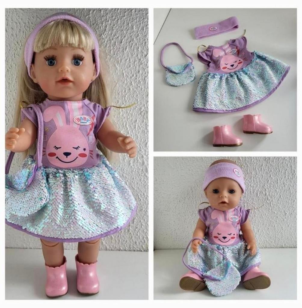 Baby Born kleertjes 4 delige set Deluxe babyborn. Excl.popp, Ophalen of Verzenden, Zo goed als nieuw, Barbie