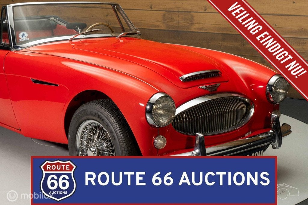 Austin Healey 3000 MK3 | 1966 | Route 66 Auctions, Auto's, Oldtimers, Austin, Overige carrosserieën, Zwart, Bedrijf