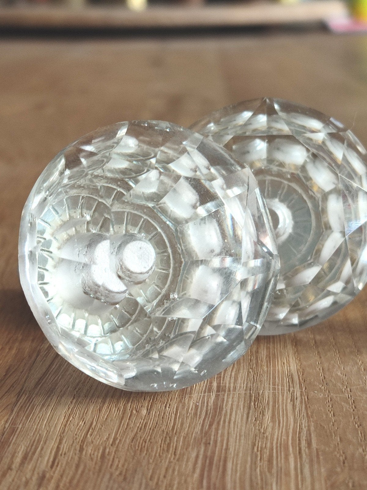 Deurknop kastknop ladeknop glazen vintage knop meubelknop, Ophalen of Verzenden, Gebruikt, Klink of Kruk