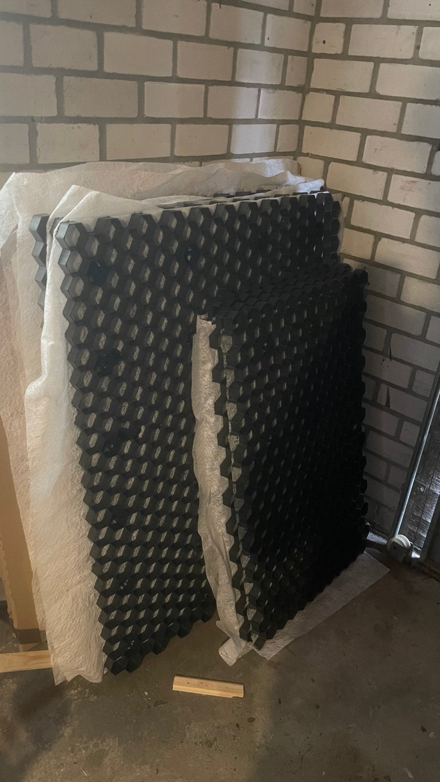 Grindmatten met worteldoek 120x100x3 - 10m2, Ophalen, Zo goed als nieuw, Zwart, Grind