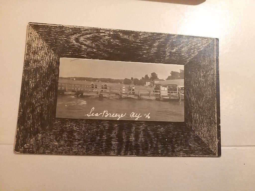 oude fotokaart 1916 USA lake Ontario Rochester NY seabridge, Ophalen of Verzenden, Voor 1920, Ongelopen, Buiten Europa