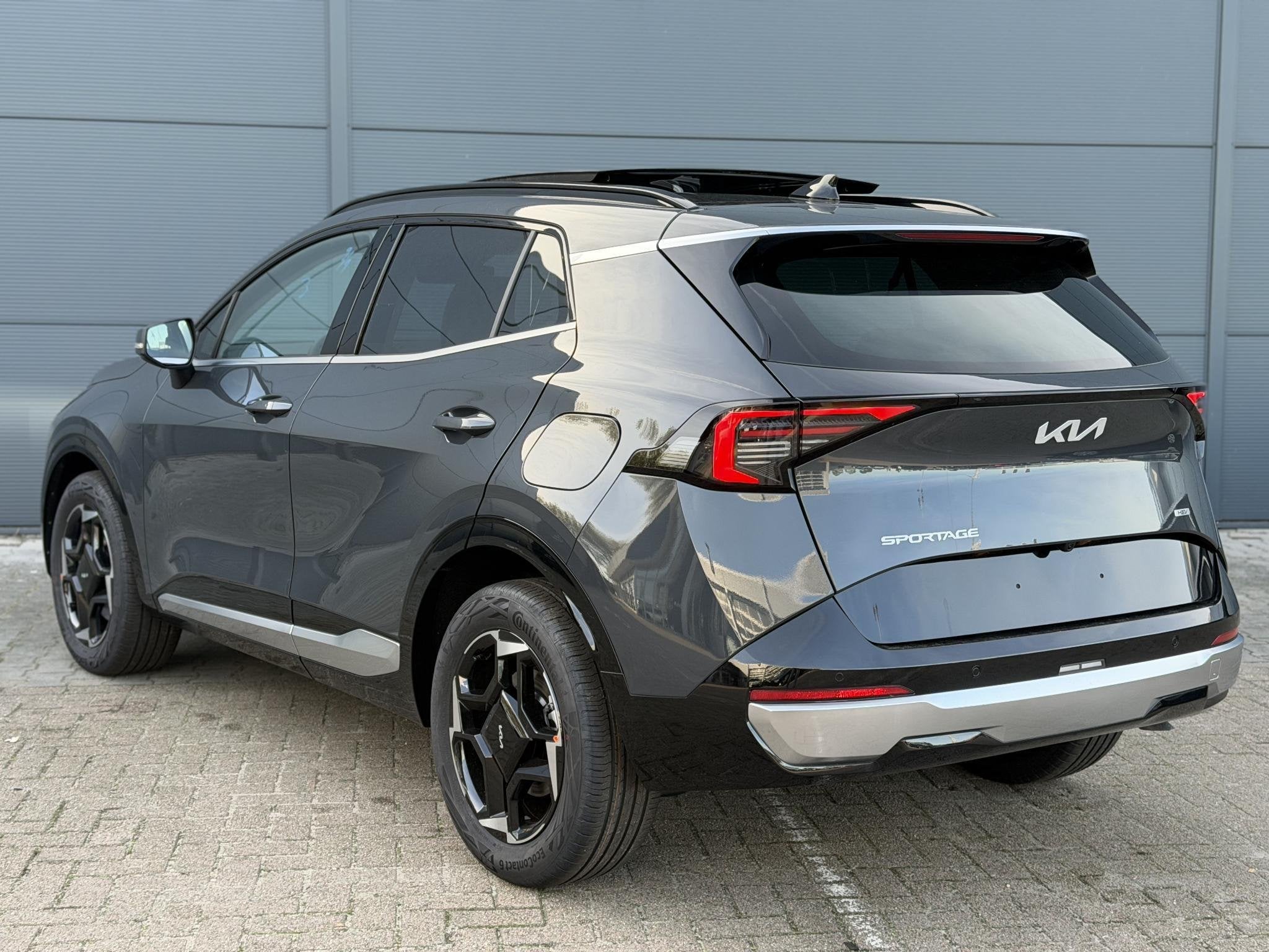 Kia Sportage 1.6 T-GDi Hybrid DynamicPlusLine | Panoramadak, Auto's, 4 cilinders, Leder en Stof, Nieuw, Hybride Elektrisch/Benzine