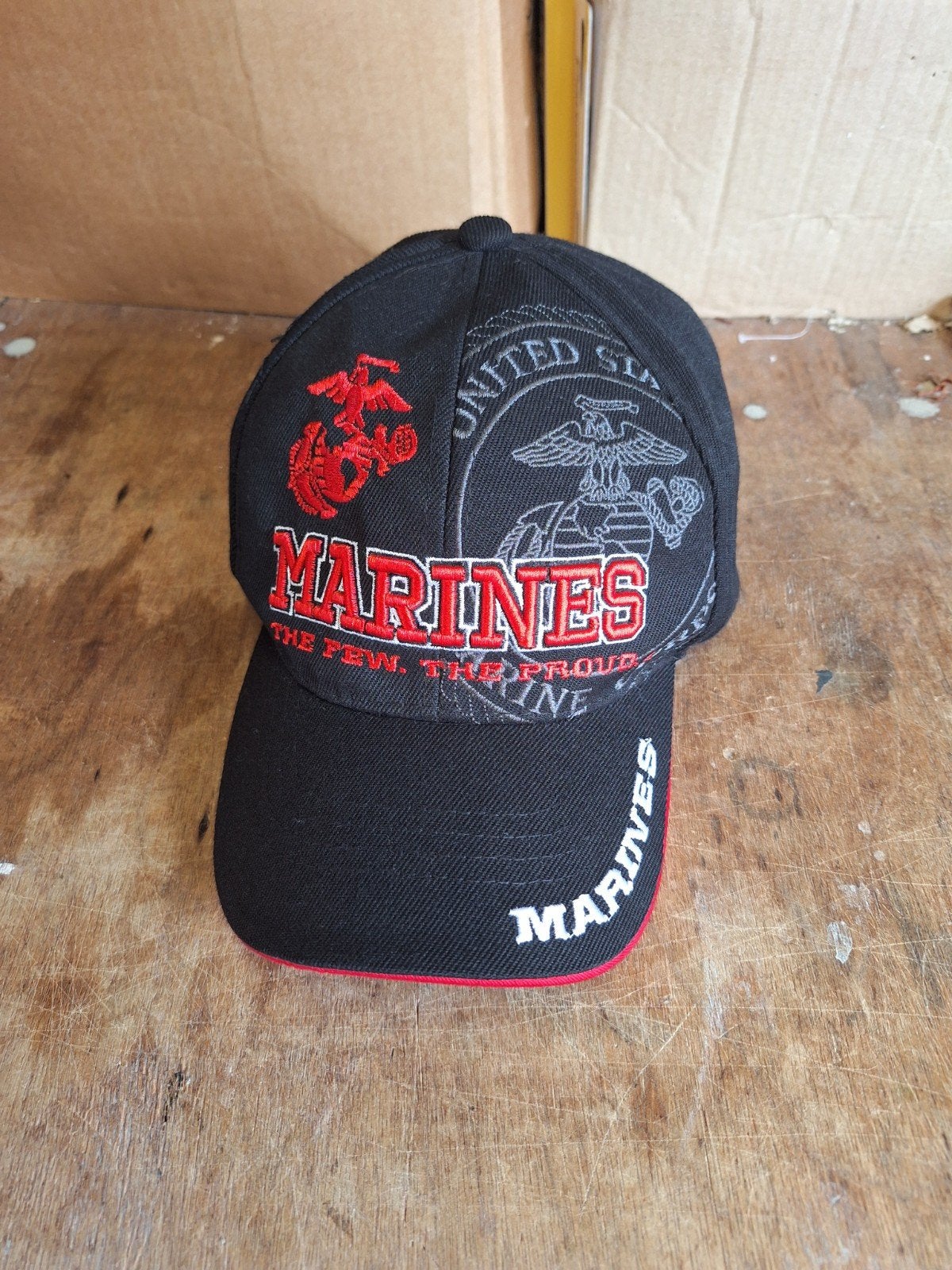 USA Marines pet - Zwart met rood accent - baseball cap, Nieuw, Pet, US Marine Corps, One size fits all