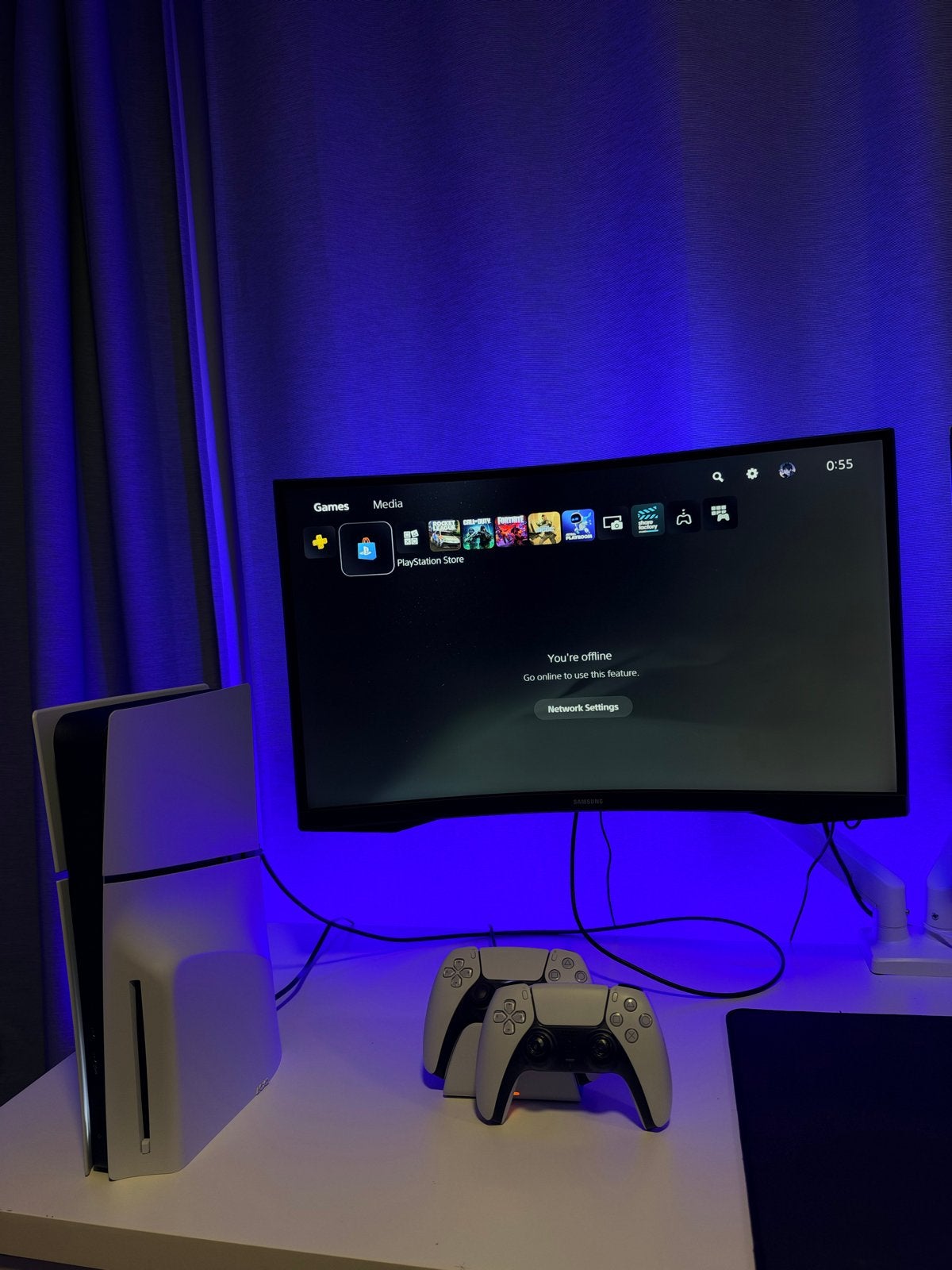 Sony Playstation 5 Slim 1TB Disc Edition met 2 controllers, Ophalen of Verzenden, Zo goed als nieuw, Playstation 5
