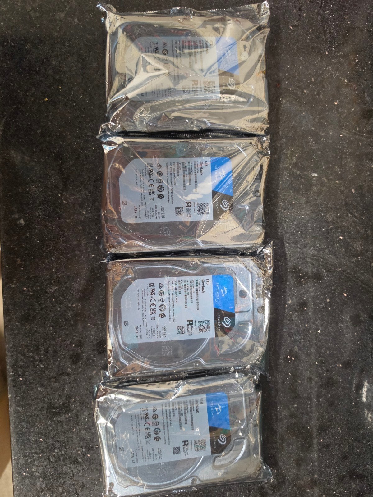 4 stuks Seagate Skyhawk 6TB Interne HDD - ST6000VX009, Intern, Nieuw, Ophalen of Verzenden, Seagate