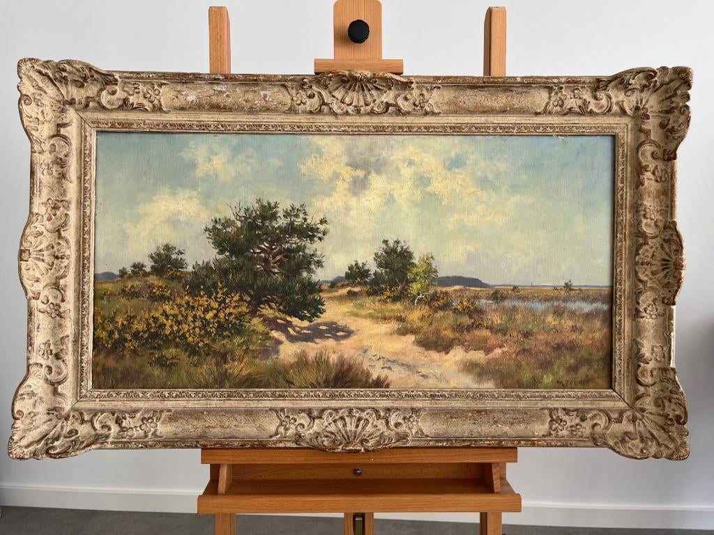Henk Poeder sr, 's zomerse dag bij een ven, Antiek en Kunst, Ophalen