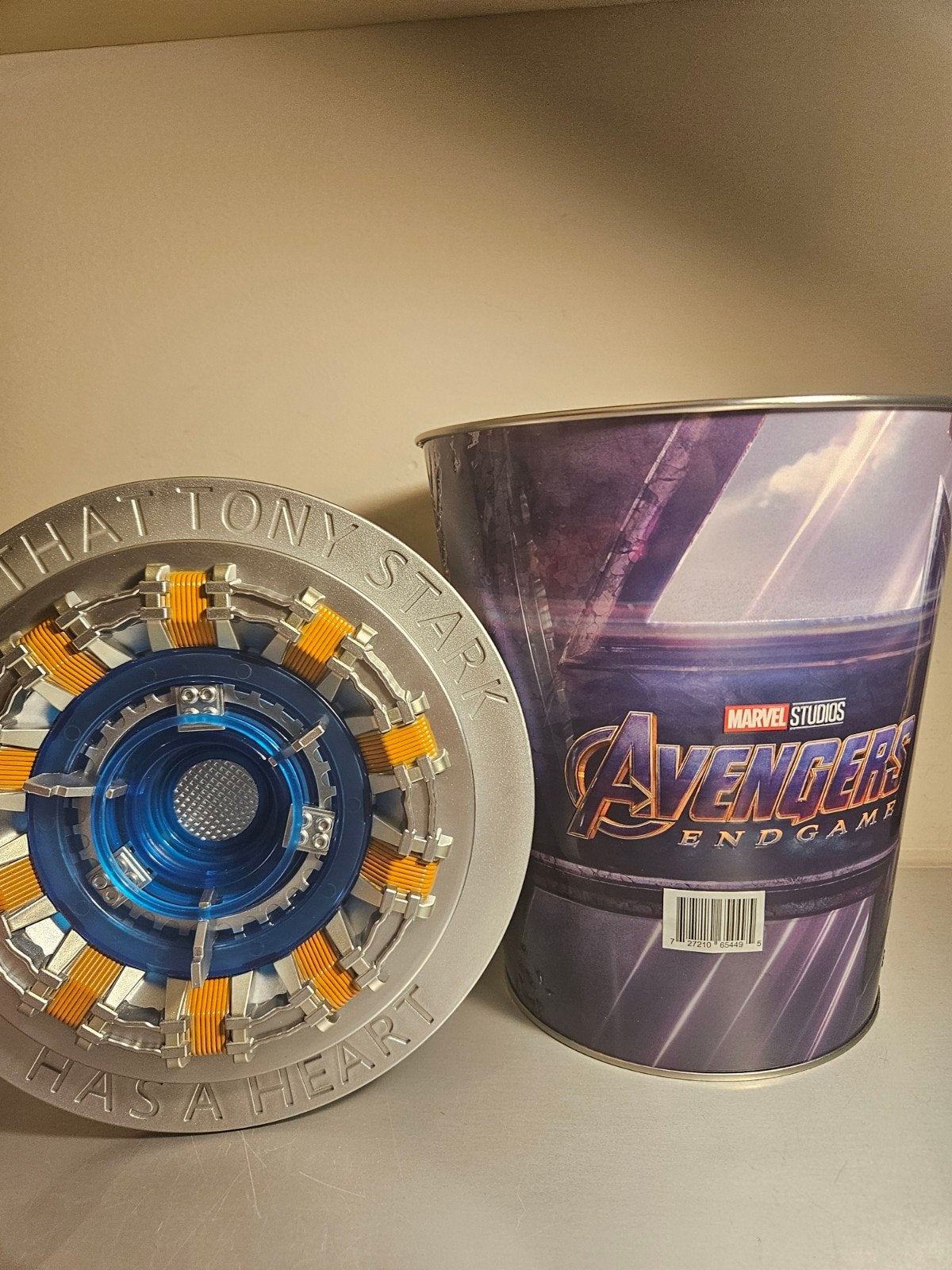 Avengers endgame encore iron man arc reactor popcorn bucket, Verzenden, Zo goed als nieuw, Film, Overige typen