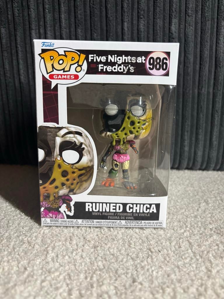 Funko Pop Five Nights at Freddy's Ruined Chica 986, Ophalen of Verzenden, Zo goed als nieuw
