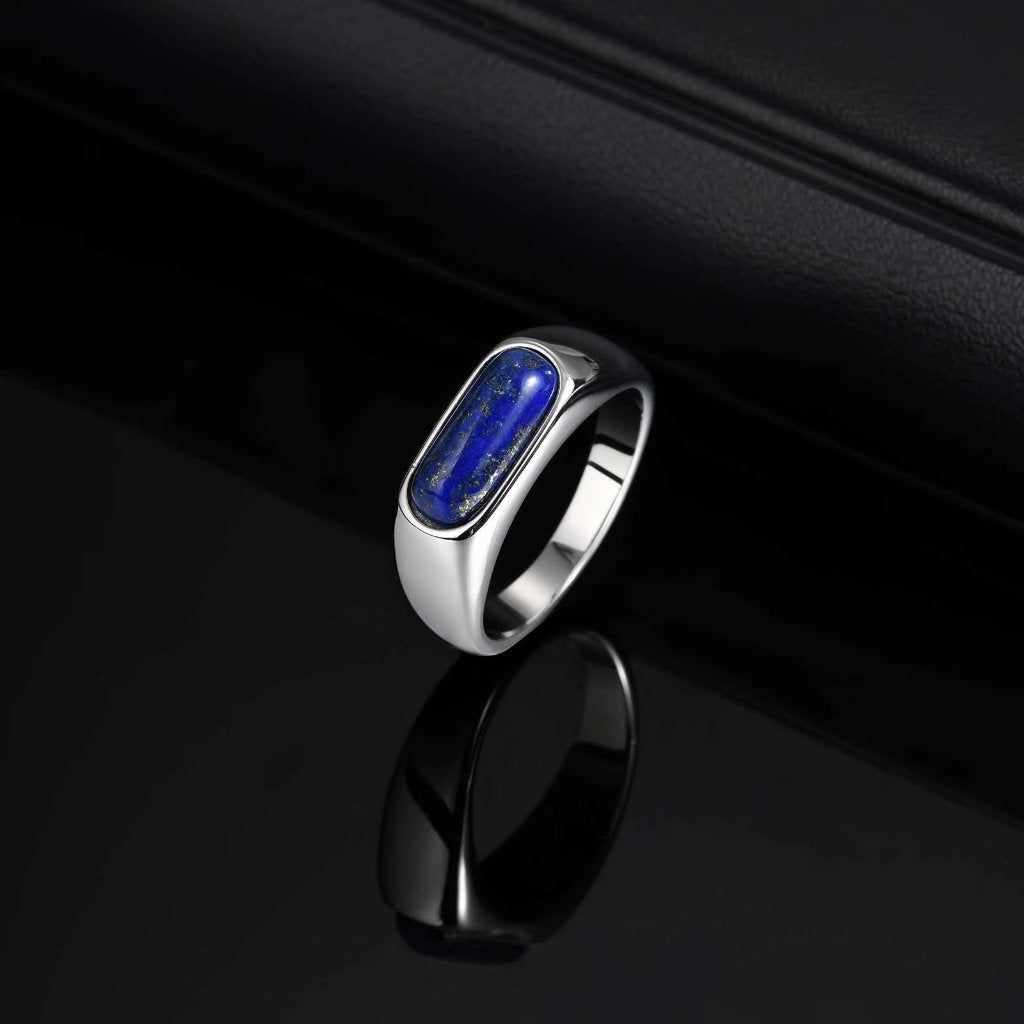 Lapis Lazuli Ring Voor Dames En Heren, Sieraden, Tassen en Uiterlijk, Ringen, 18 tot 19, Nieuw, Dame of Heer, Met edelsteen
