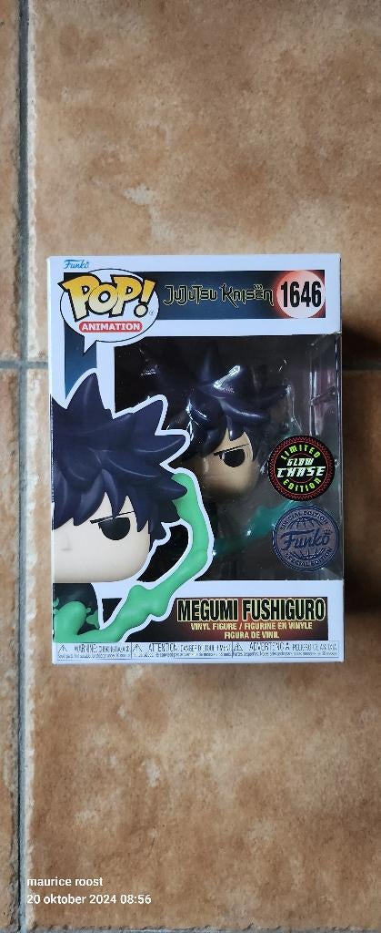 Amasia jujutsu kaisen megumi glow chase exclusive funko pop, Ophalen of Verzenden, Nieuw