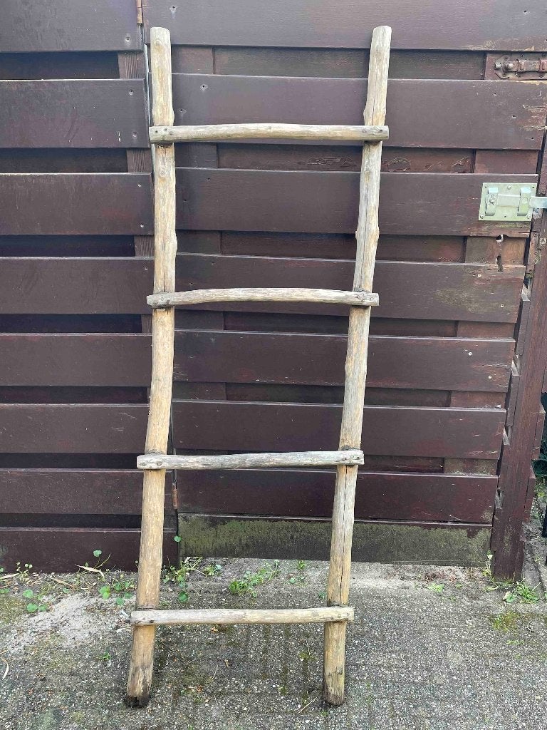 Vintage houten decoratieve ladder voor buiten, Ophalen, Gebruikt, Ladder, Minder dan 2 meter