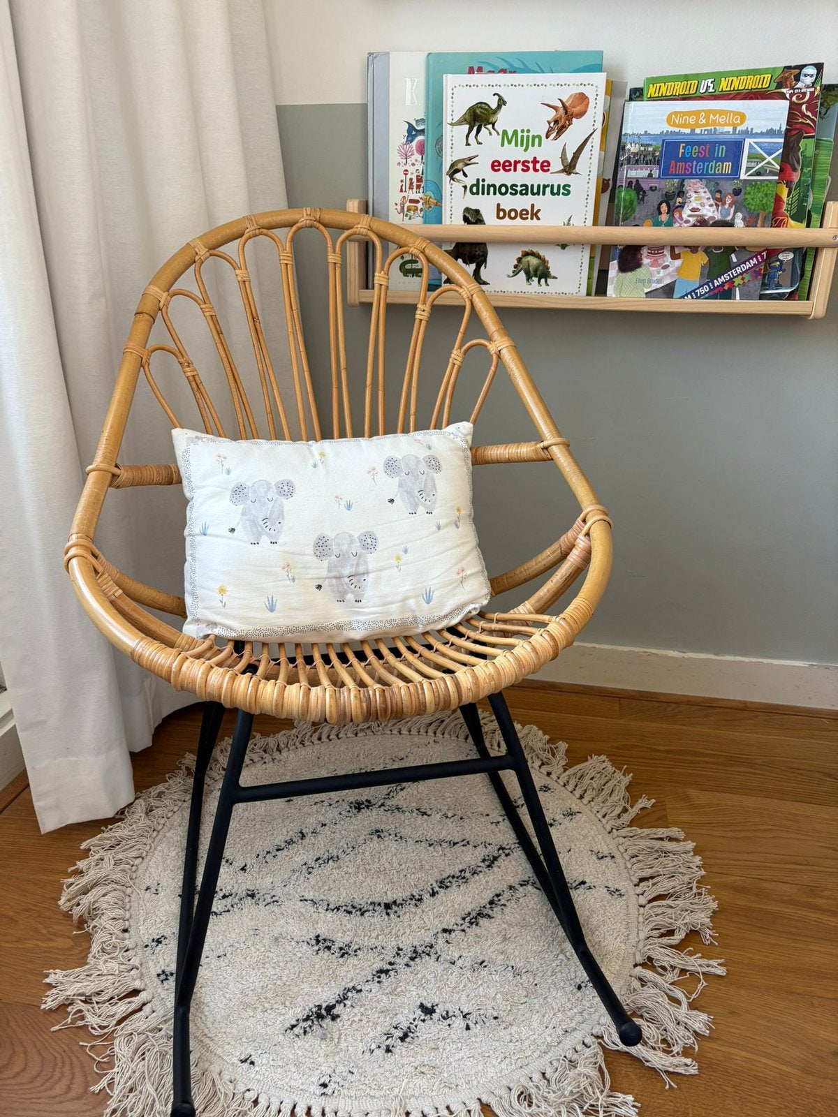 Rotan Schommelstoel | Merk: maisons du monde, Ophalen, Bruin, Riet of Rotan, Zo goed als nieuw