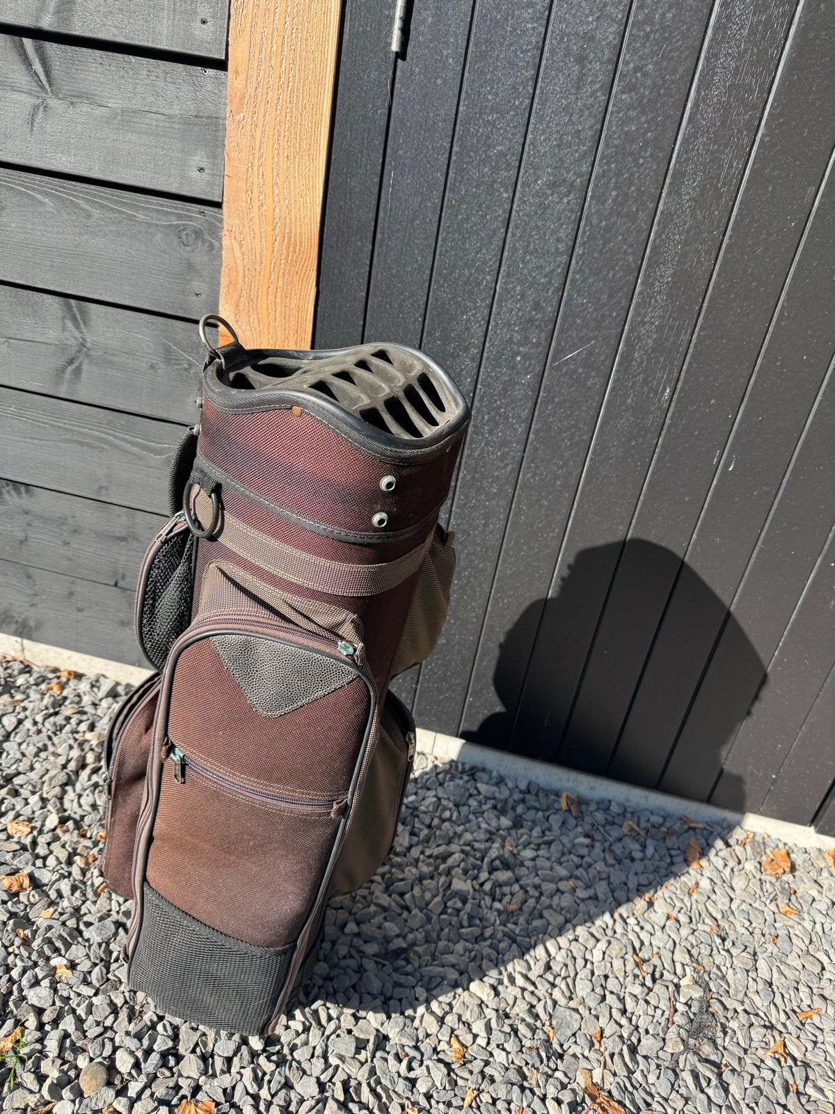 Golf cartbag bruin/zwart, Sport en Fitness, Golf, Ophalen, Gebruikt, Tas, Overige merken