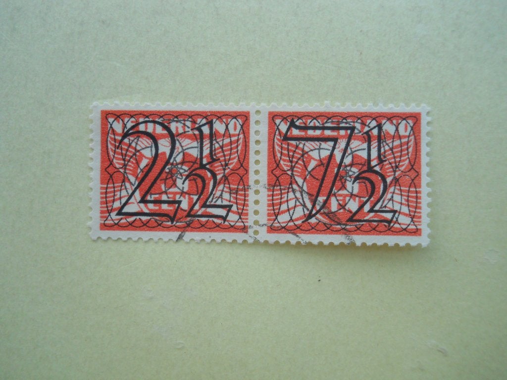 Nederland 1940 Guilloche Combinatie Nvph.356B gestempeld, Postzegels en Munten, Postzegels | Nederland, Ophalen of Verzenden, T/m 1940