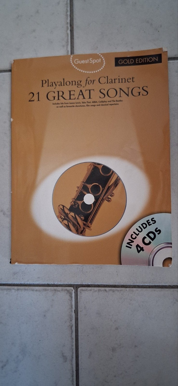 Playalong for Clarinet Great Songs Gold Edition + 4 CD', Les of Cursus, Ophalen of Verzenden, Zo goed als nieuw, Klarinet