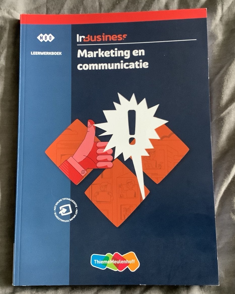 InBusiness Marketing en communicatie leerwerkboek, Ophalen of Verzenden, Zo goed als nieuw, MBO