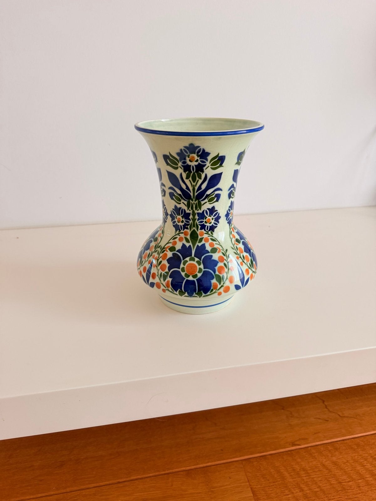 Zeldzame Erfstuk Vaas met Bloemenpatroon, Ophalen of Verzenden
