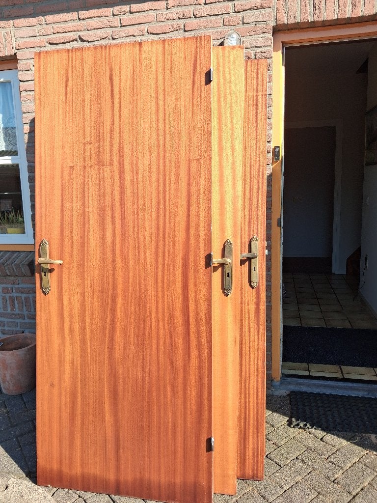 Partij fineer opdekdeuren, Doe-het-zelf en Verbouw, Ophalen, Gebruikt, 80 tot 100 cm, Binnendeur