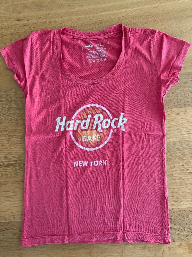 Rood Hard Rock Café shirt maat XS, Ophalen of Verzenden, Zo goed als nieuw, Korte mouw, Maat 34 (XS) of kleiner