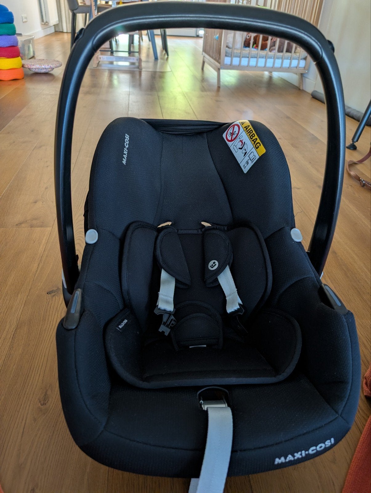 Maxi-Cosi Cabriofix I-size autostoeltje met Base (zwart), Ophalen, Zo goed als nieuw, Isofix, 0 t/m 13 kg