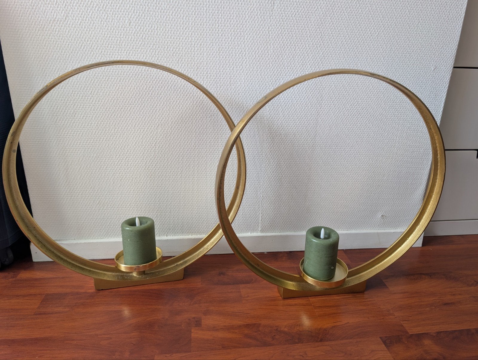 Gouden luxe Richmond kandelaars kaarsenhouders 50 cm, Huis en Inrichting, Gebruikt, Overige merken, Ophalen of Verzenden, Metaal