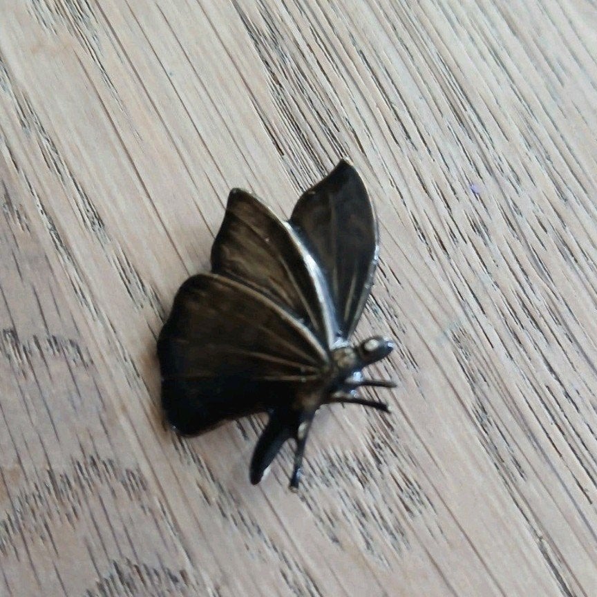 Vintage broche vlinder, Ophalen of Verzenden, Zo goed als nieuw, Overige materialen