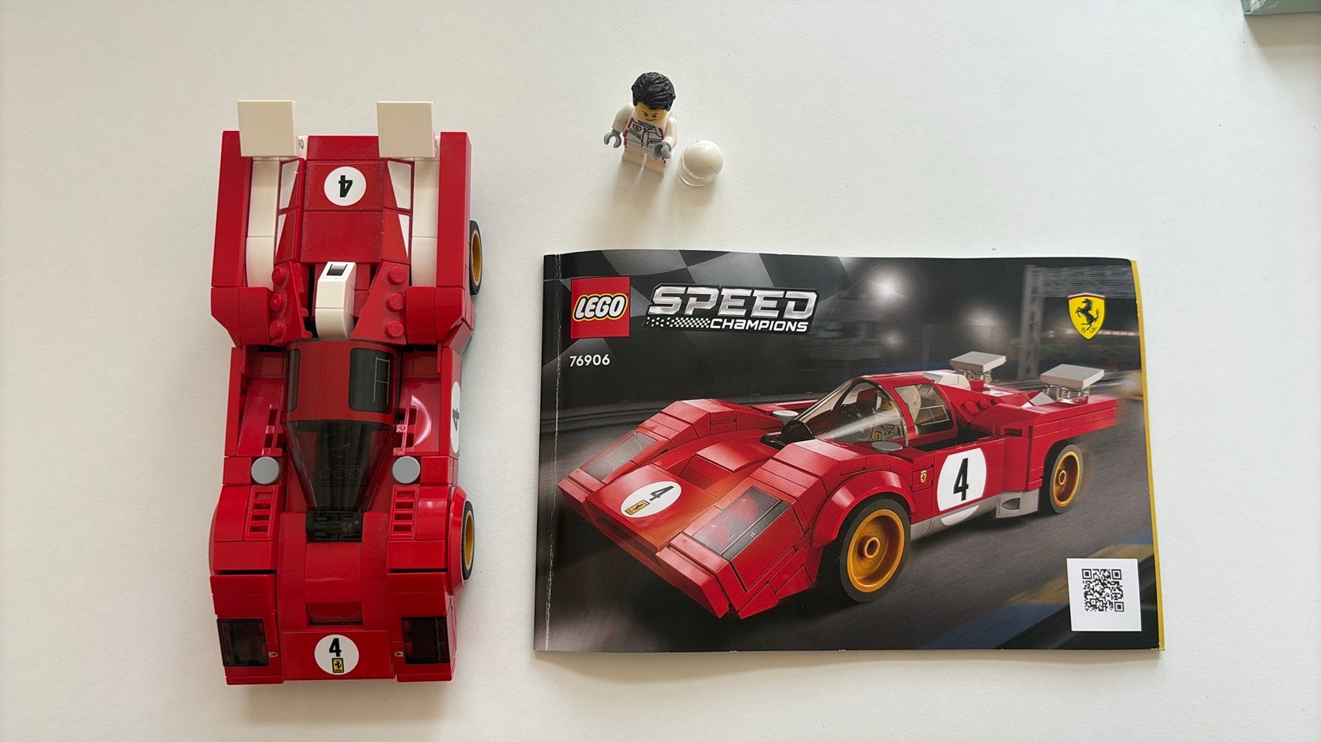 Lego set 76906 speed champions ferrari, Inclusief minifiguren, Lego, Zo goed als nieuw, Complete set