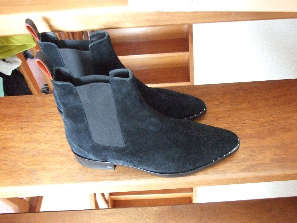 Scotch & Soda zgan zwarte suede laarsjes met studs 40, Kleding | Dames, Zwart, Lage of Enkellaarzen, Scotch & Soda, Ophalen of Verzenden