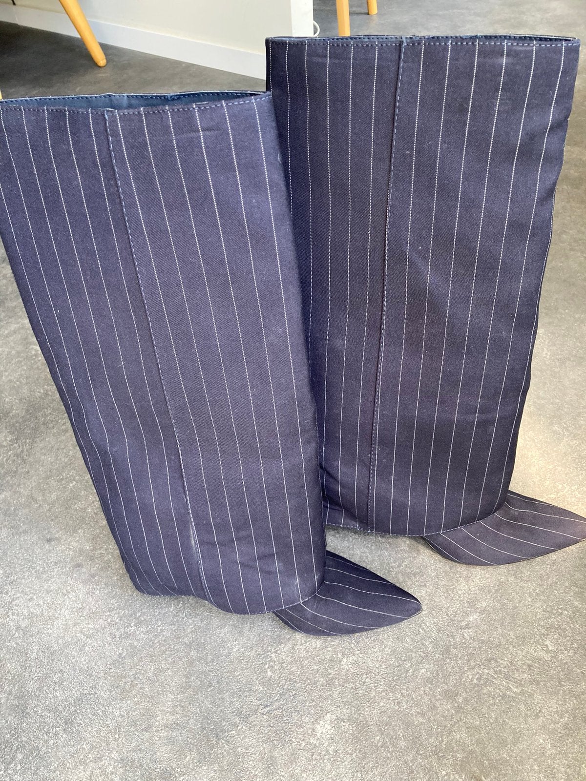 Knie laarzen Zara 38, Hoge laarzen, Blauw, Ophalen of Verzenden, Gedragen