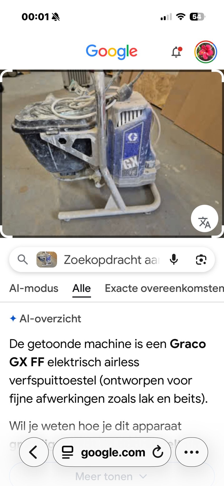 Graco GX FF Elektrisch Airless Verfspuittoestel, Ophalen, Gebruikt, Verf
