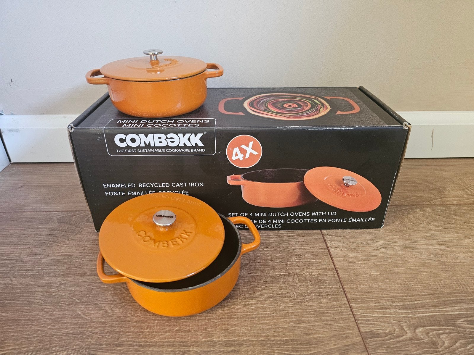 Combekk mini Dutch oven - Gietijzeren braadpannenset, Gietijzer, Nieuw, Ophalen of Verzenden, Keramische plaat