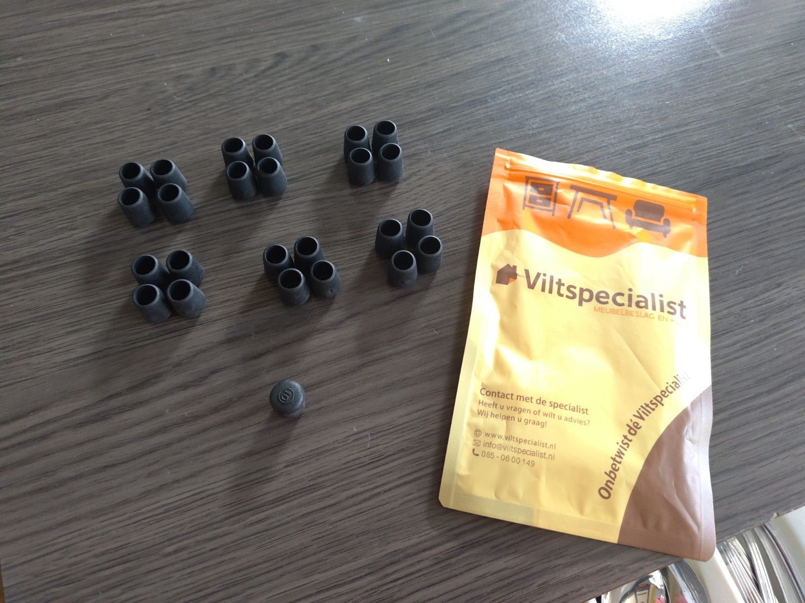 Rubberen stoelpoten doppen - Viltspecialist, Ophalen, Nieuw