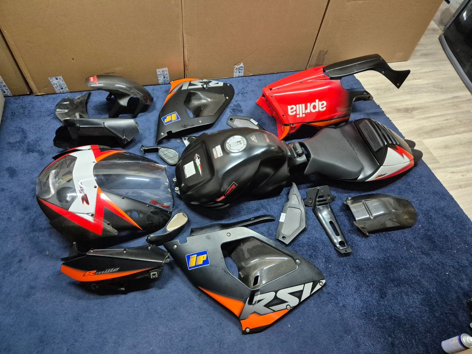 Complete Kuipset Aprilia RSV Mille R 2002 Troy Diablo Black, Motoren, Gebruikt, -, Aprilia, -