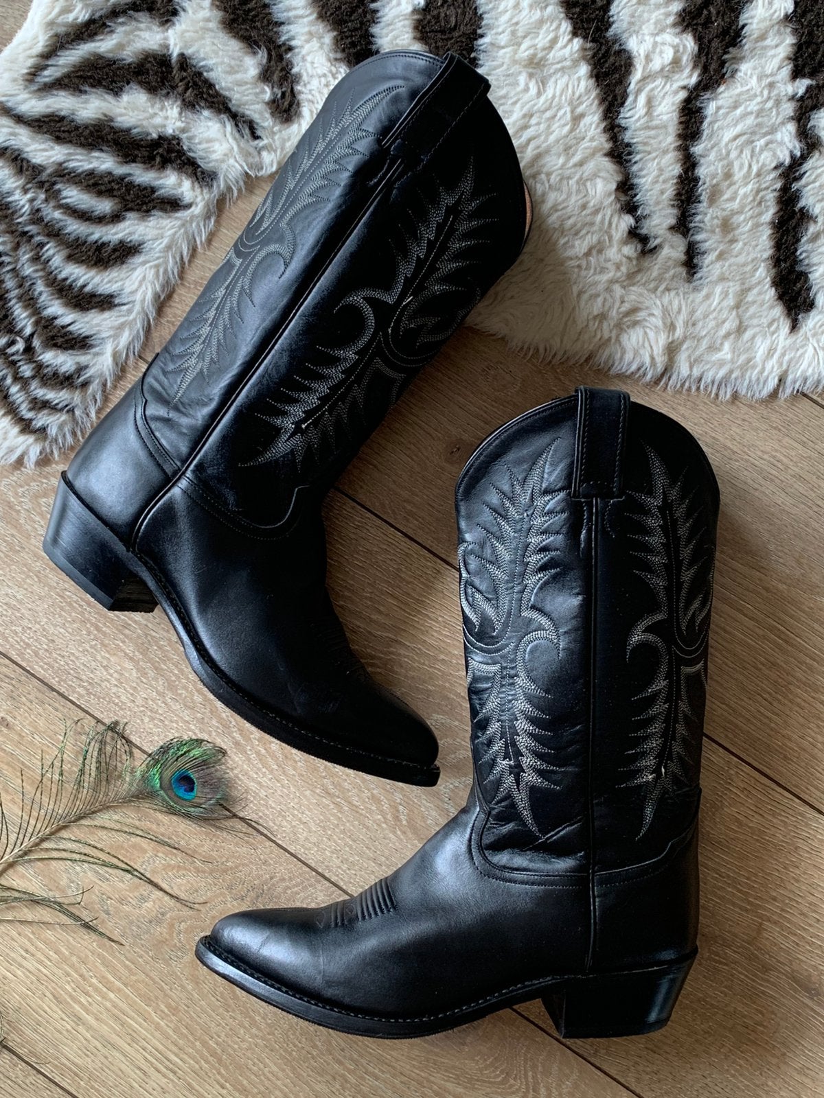 Tony Lama cowboylaarzen 41 western boots bohemian laarzen, Hoge laarzen, -, Zwart, -