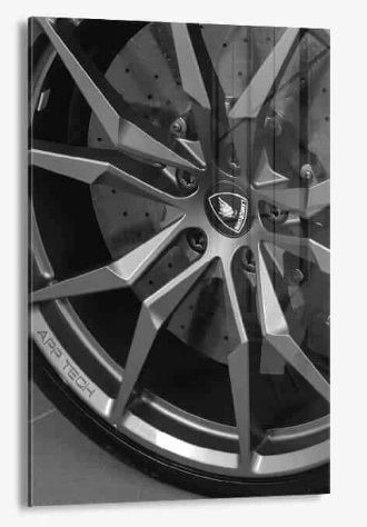 Glasschilderij Lambo 40x60 - Gehard glas, Glas, Ophalen of Verzenden, Print, Ophangklaar