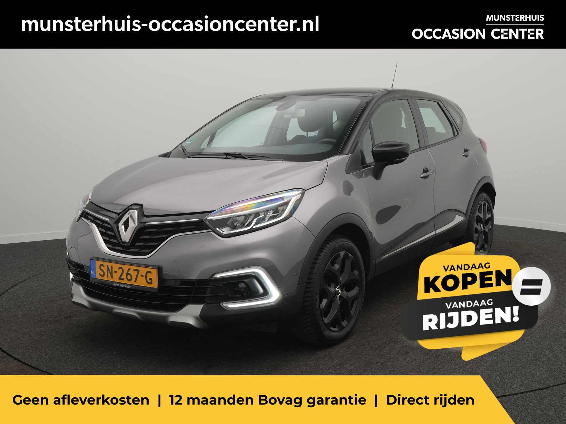 Renault Captur TCe 90 Intens - RIJKLAARPRIJS - All Seasonban, Auto's, Voorwielaandrijving, Stof, Gebruikt, 620 kg