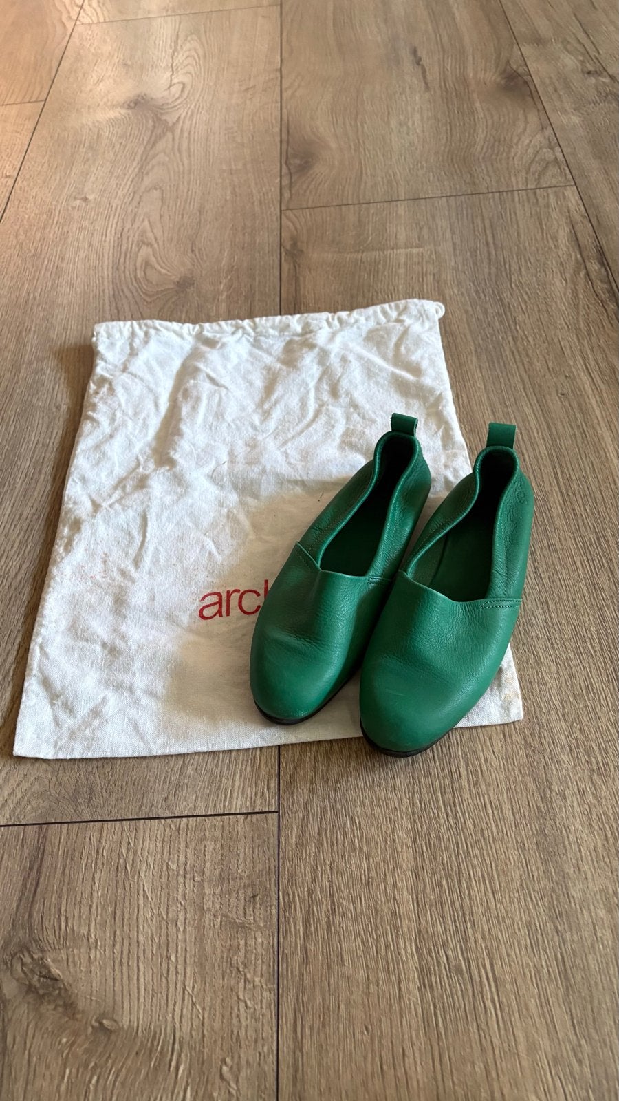 Arche Ballerina's Groen Leer Maat 38, Ophalen of Verzenden, Zo goed als nieuw, Groen, Ballerina's