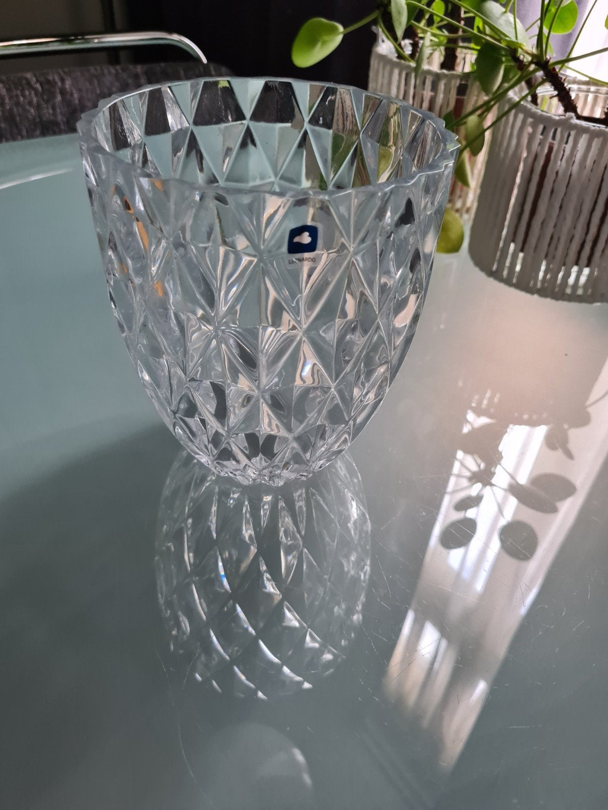 Glazen vaas van Leonardo vaste prijs 2.50, Ophalen, Zo goed als nieuw, Overige kleuren, Glas